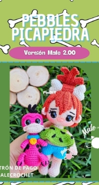 Male Crochet/Maale Crochet - Mayra/Ma Ale González Mtz  - Peebles Flintstone V.2 - Peebles Picapiedra V.2 - Spanish