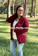 Marias Blue Crayon - Maria Lynn Weaber - Cable Cardigan - Free