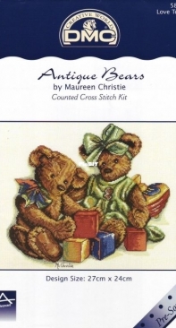 DMC 581203 Antique Bears - Love to Play Bear by Maureen Christi XSD