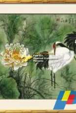 I Love CrossStitch OT-056 - Cranes and Lotus