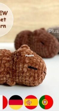 PlushiCo - Tattayo - Marina Emelianova - Baby Capybara No-Sew  - Nahtlose Capybara -  Capybara Sin Costuras - Bebê Capivara Sem Costuras - Capybara Sans Couture - English, German, Spanish, Portuguese, French