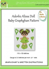 GraphedChartsDepot - Lissa Mitchell - Adorbz Alissa Doll  Graphghan Pattern