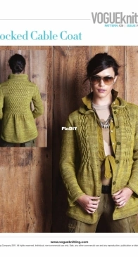 Smocked Cable Coat by Mari Tobita - Vogue Knitting