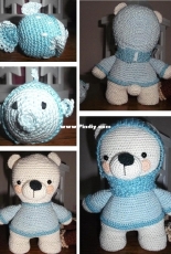 polar bear in eskimo outfit