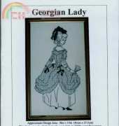 Catkin Embroidery Designs - Georgian Lady,  Blackwork