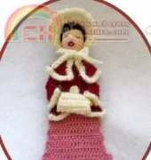 Andersons Creations - Loisleigh Anderson - Woman Victorian Caroler Ornament  Bookmark