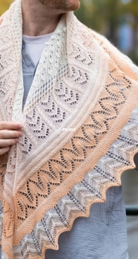 Glowhair Frost Shawl by Stephen West