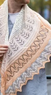 Glowhair Frost Shawl by Stephen West