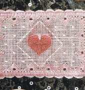 Picot Heart Brooch by De Selby - Just Cross Stitch FEB 99