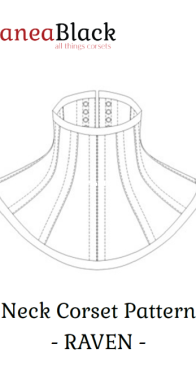 Aranea Black - Raven Neck Corset - Sizes A-H