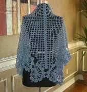 Cascade Yarns DK276 - Ultra Pima French Blue Shawl
