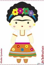 As Feltreiras - Frida Kahlo Felt Pattern - Portuguese - Free