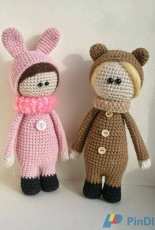 Nelly Handmade - Nelly Shisterova - Dolls Wearing Animal Costumes - free - Tranlated