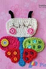 Magic with Hook and Needles - Vendula Maderska - The Butterfly applique