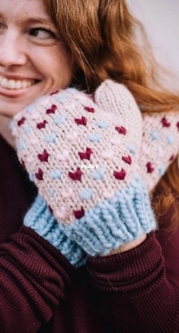 Heart of Hearts Mittens by Sophia Minakais-Free