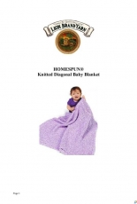Lion Brand Yarn- khs-diagonal-BabyBlanket-Diagonal Pattern Baby Blanket-Free