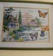 landscape with butterflies