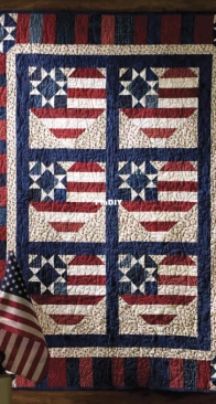 Julie Weaver for Quilter's World Magazine - A Place in our Hearts Quilt Pattern - June 2006 - 42" x 56"