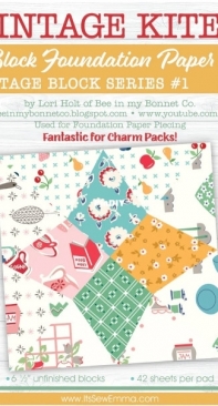 6" vintage kite foundation paper by Lori Holt Bee in my bonnet