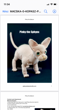 Geeky Cakes and Crafts - Steph Tucker - Pinky the Sphynx