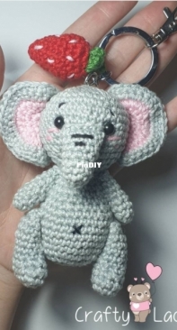 Crafty Lacey - Handmade by Lacey - Keychain Little Elephant - Free