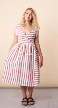By Hand London - Hannah Wrap Dress  - Sizes UK 6-24