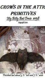 Crows in the Attic Primitives #158 - Itty Bitty Bat Ornie