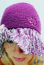 Floppy Knitted Hat - Claire Garland - Dot Pebbles -Free