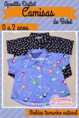 Carmela Caramella Apostilla Camisas de Bebê - Portugues