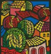 Artecy Cross Stitch - Colorful Town Scene