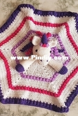 Crafting Happiness - Maria The Unicorn  Lovey Security Blanket