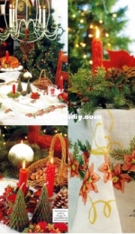 Mantel con flores de Navidad from Labores del Hogar 548