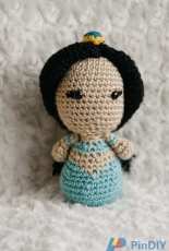 Electric Bunny Crafts- Gina Fiorito - Princess Jasmine Amigurumi Doll
