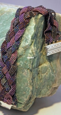Brick stitch braided bracelet