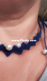 Micro macrame necklace