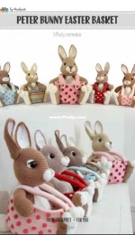 Haakpret Design - Anja Toonen - Peter Bunny Easter Basket