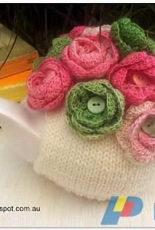 Button Rose Tea Cosy by Louise Fitzpatrick/ FitzBirch Crafts-Free