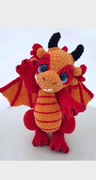 White Art Line - Yarunova Toys - Yana Yarunova - Plush Dragon