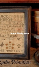 Mary Barnes Sampler CR-264 - Country Rustic Primitive