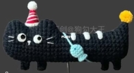 Black cat crochet pattern - chinese author - Chinese