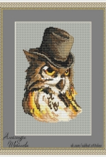 Sabatt Stitch - Owl-aristocrat  by Alexandra Shabasheva
