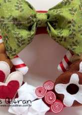 ChrysAltran-Felting Christmas Wreath-Free Pattern/Portuguese
