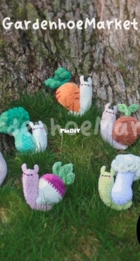 Garden Hoe Crochet - Zoe Young - Veggie Snails Bundle