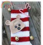 Lets Play Pretend - Meghan Candler - Bear Peek A Boo Christmas Stocking Cocoon