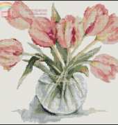 Pink Tulips Watercolor