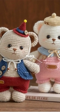 New Mommy Handmade DIY - Su Su Jie Jia - Susans Family - SA2296, SA2297 - Little Bear Doll - Free
