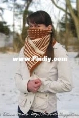 Geometric Illusion Cowl, Scarf by Tetiana Otruta