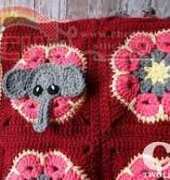 Two Little Cs Blog - Chassity Oquendo - Elephant Afghan Square