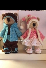 Handgemaakt Haakwerk - Wilma Schut - Bear Girl  Bibbi - German Translated