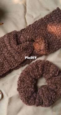 Chocolate Velvet Crocheted Headband